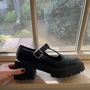 Madden Girl Black Platform Mary Jane Shoes